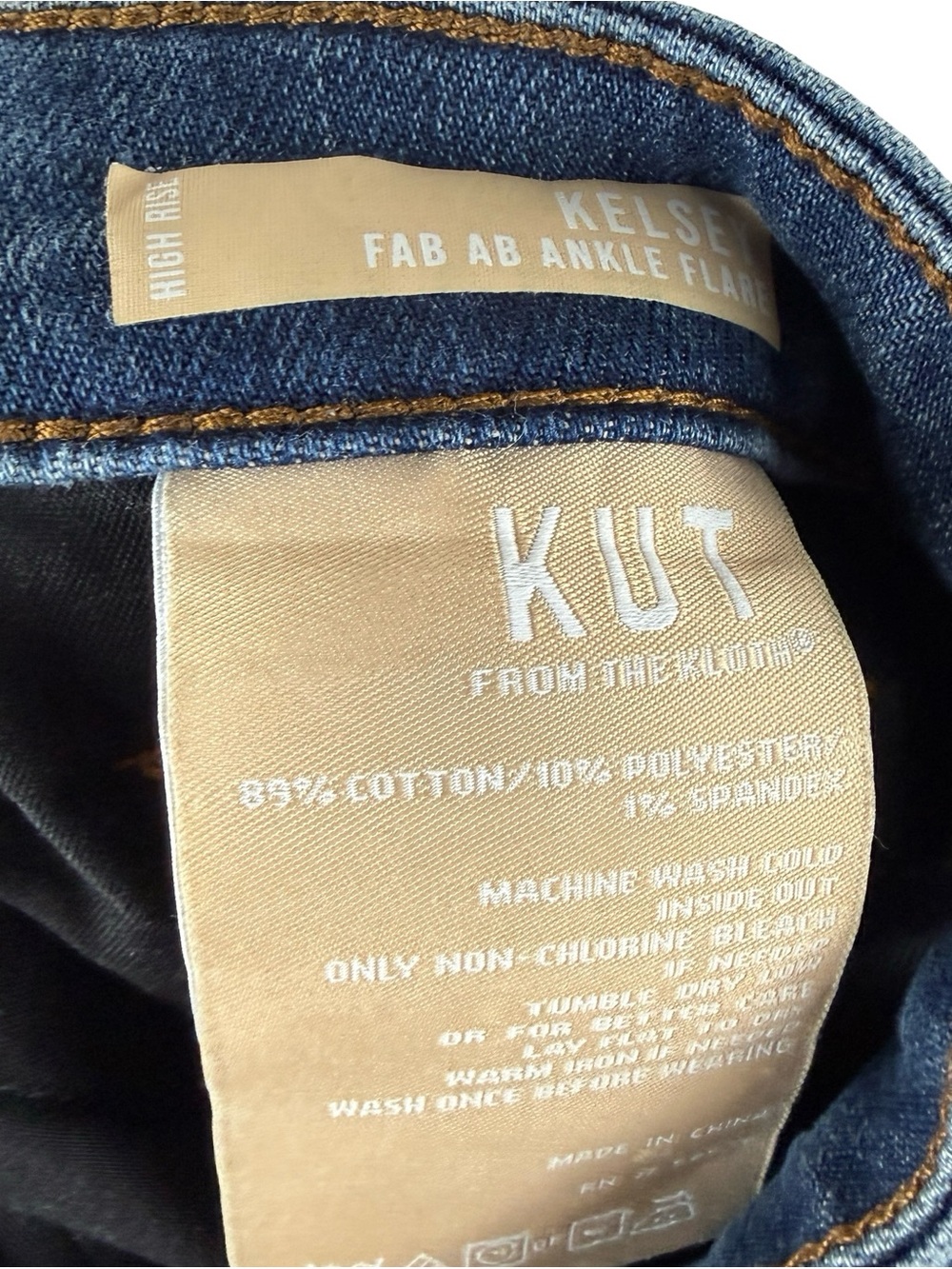 Kut from the Kloth Kelsey Fab Ab High Rise Ankle Flare Jeans - Picture 7 of 9